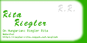 rita riegler business card